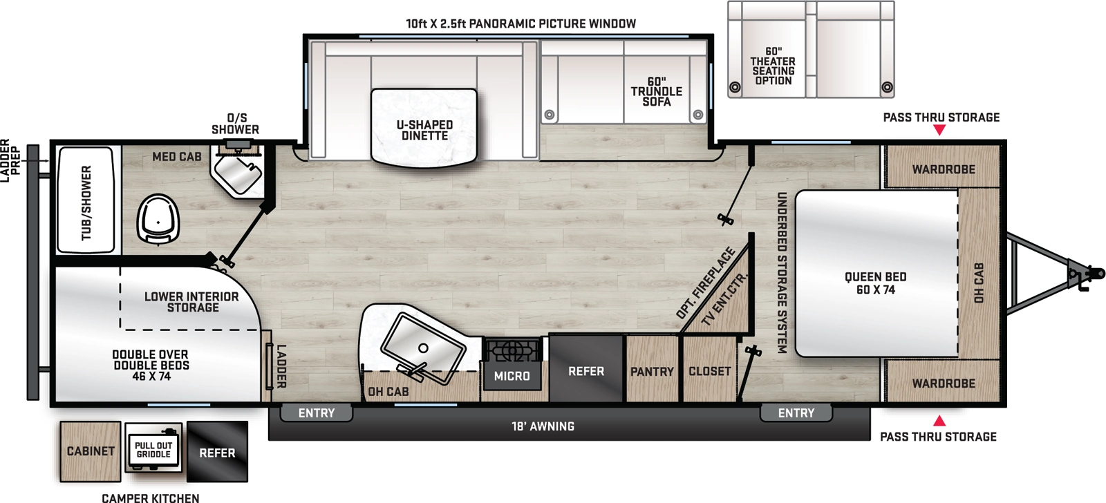 Aurora 28BHS Floorplan